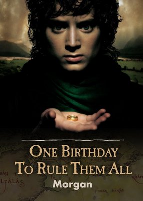 Lord Of The Rings One Birthday To Rule Them All Frodo Baggins Card From Warner Brothers