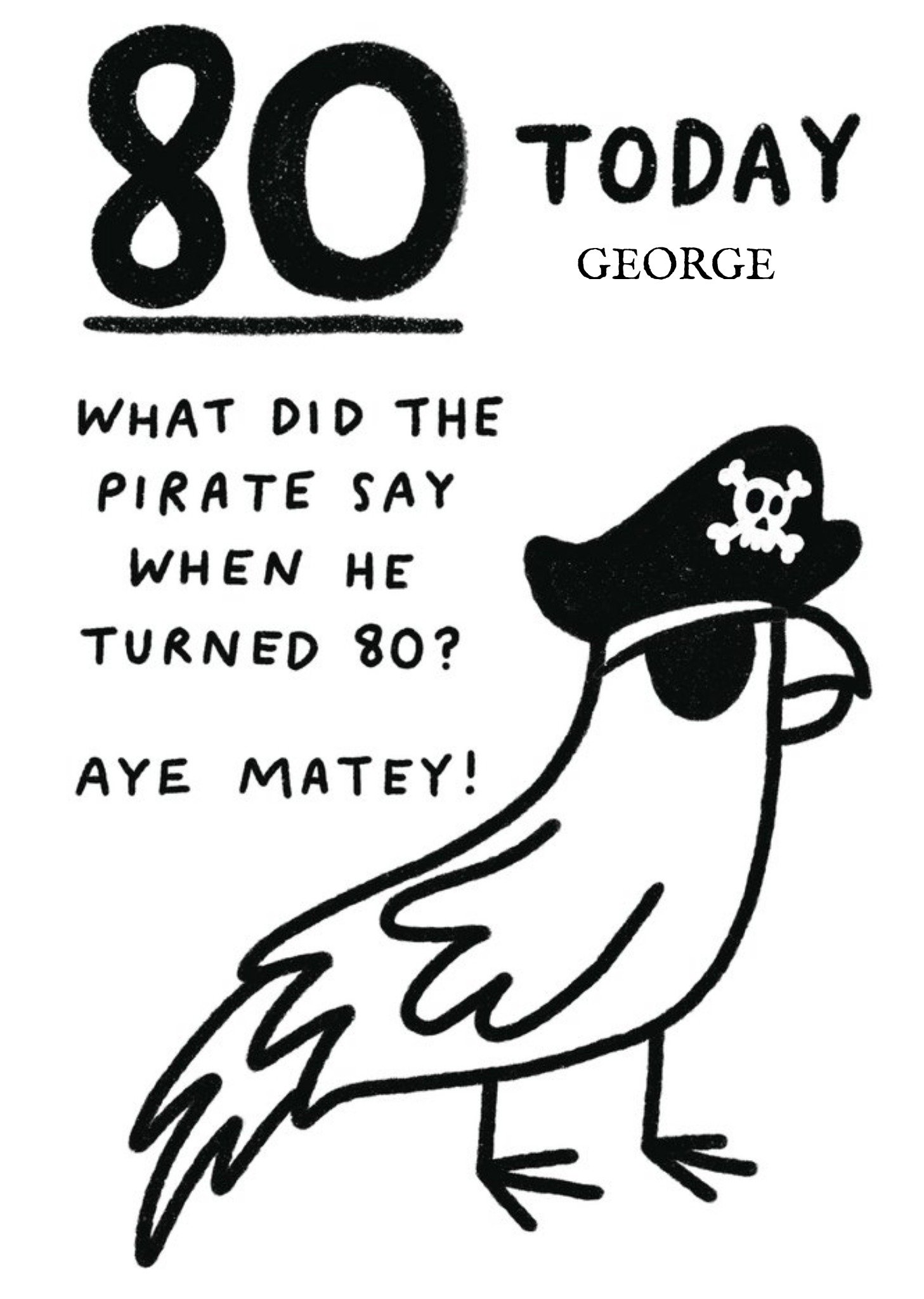 Moonpig Humorous 80th Birthday Card