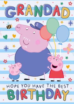 Peppa Pig Grandad Birthday Card