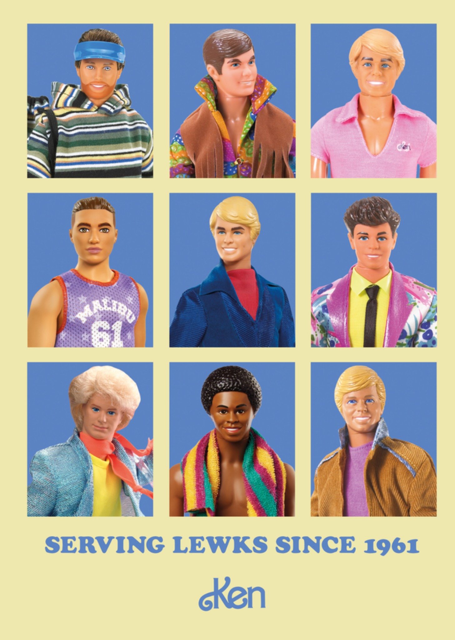 Barbie Ken Serving Lewks Since 1961 Birthday Card