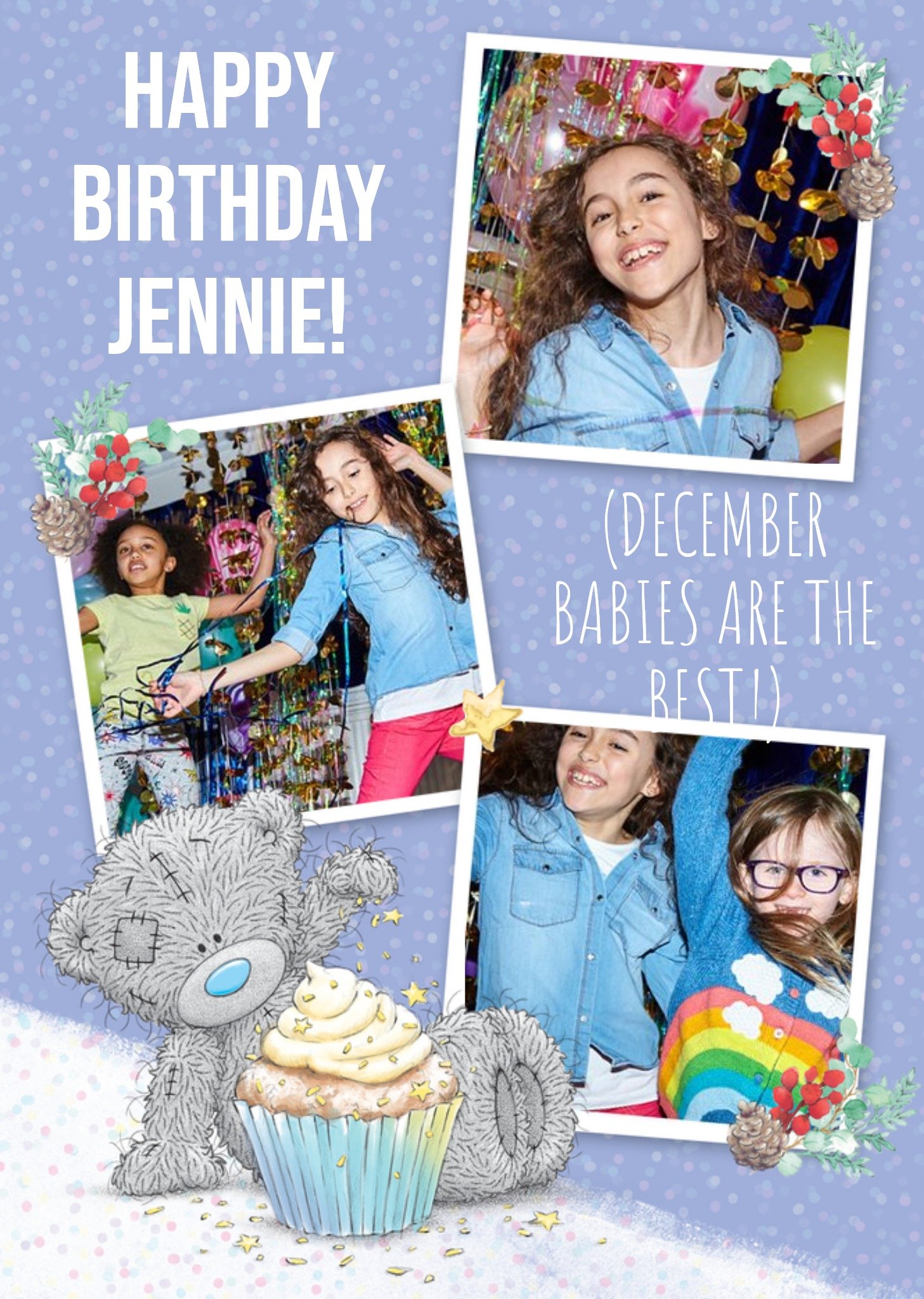 Me To You Tatty Teddy Birthday Christmas Photo Upload Card