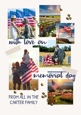 Wander With Love On Memorial Day Photo Upload Card