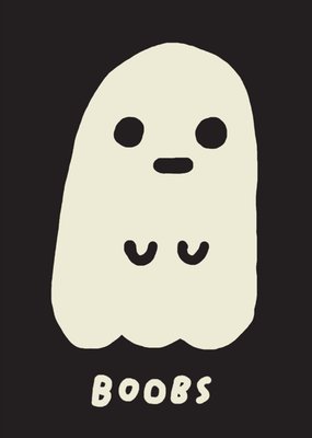 Cheeky Ghost Boo Pun Halloween Card 