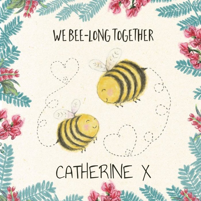 Wild Friends We Belong Together Valentines Day Card