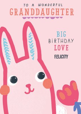 Cute illustrative Granddaughter Birthday Card  