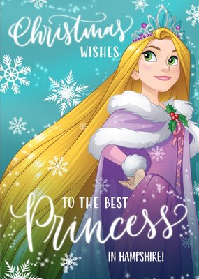 Disney Rapunzel Christmas Princess Personalised Card