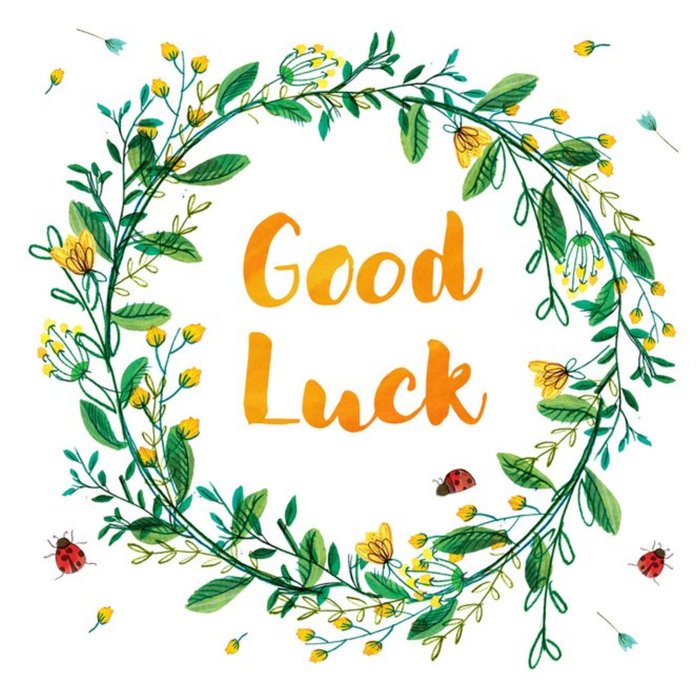 La Jolie Boutique Wreath Good Luck Card