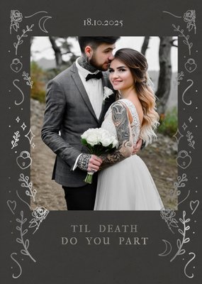 Til Death Do You Part Photo Upload Wedding Card