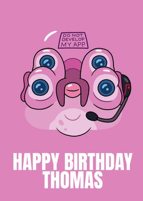 Rick And Morty Funny Glootie Cartoon Birthday Card From Adult Swim