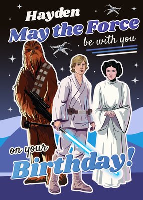 Star Wars May The Force Be With You Birthday Card