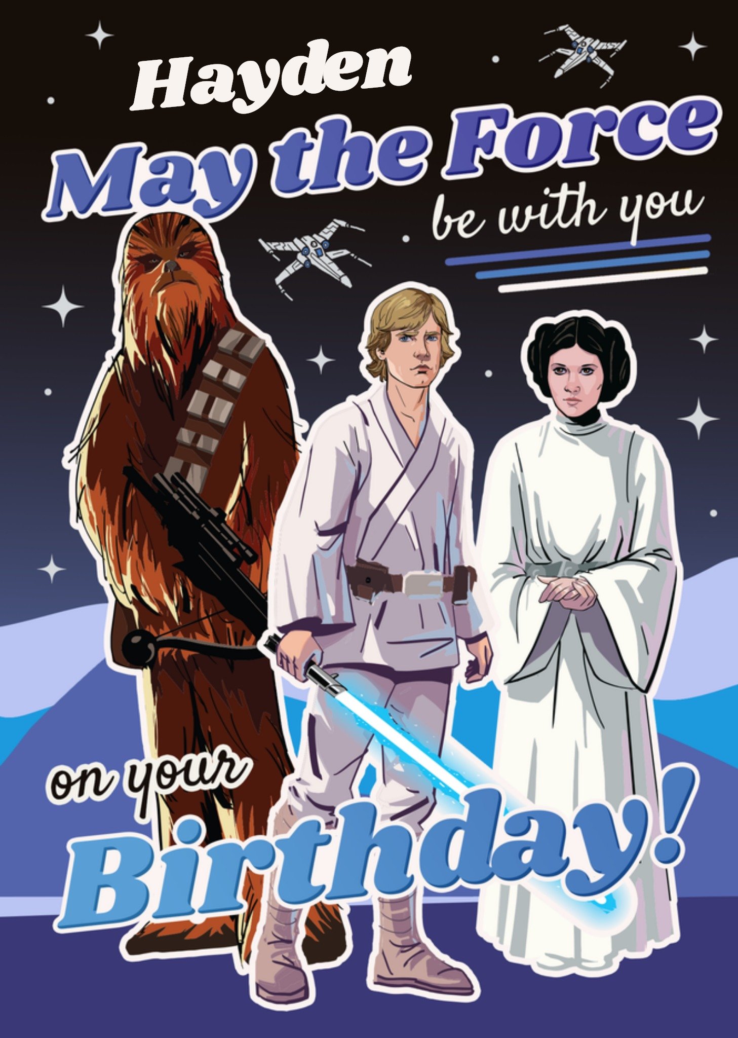 Star Wars May The Force Be With You Birthday Card