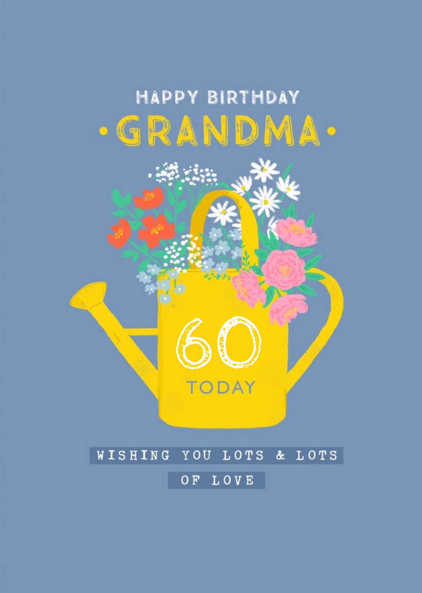 Moonpig Watering Can Flower Pot Grandma Birthday Card