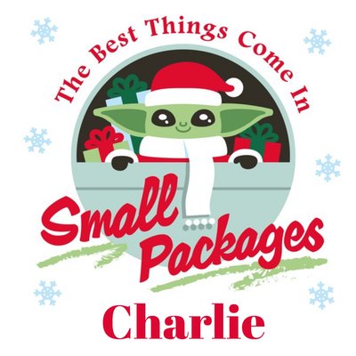 Grogu The Best Things Come In Small Packages Christmas Card