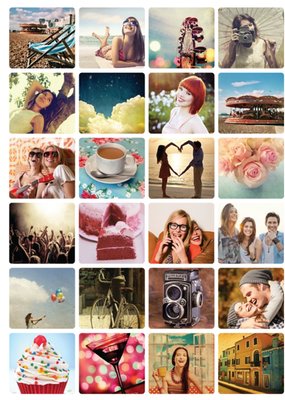 Multi Photo Grid Customised Card