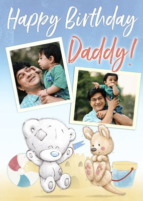 Tiny Tatty Teddy Happy Birthday Daddy Photo Upload Card