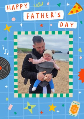 Stella Isaac Illustration Happy Father's Day Illustrated Photo Upload Father's Day Card