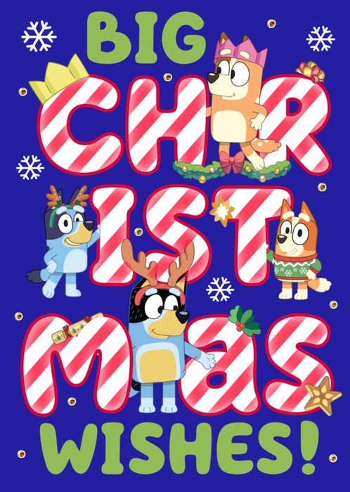 Bluey Big Christmas Wishes Card