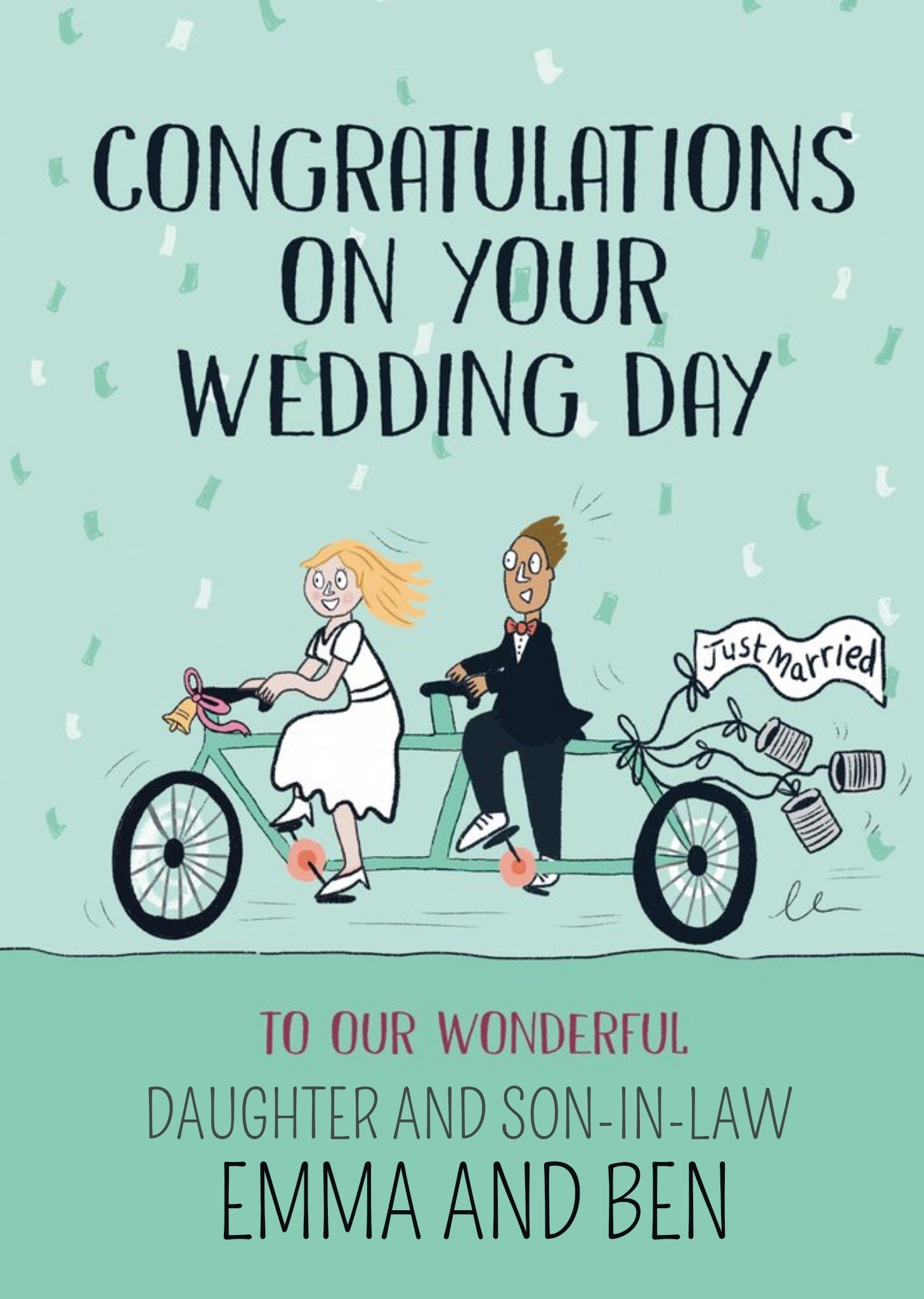 Moonpig Congratulations On Your Wedding Day Just Married Card