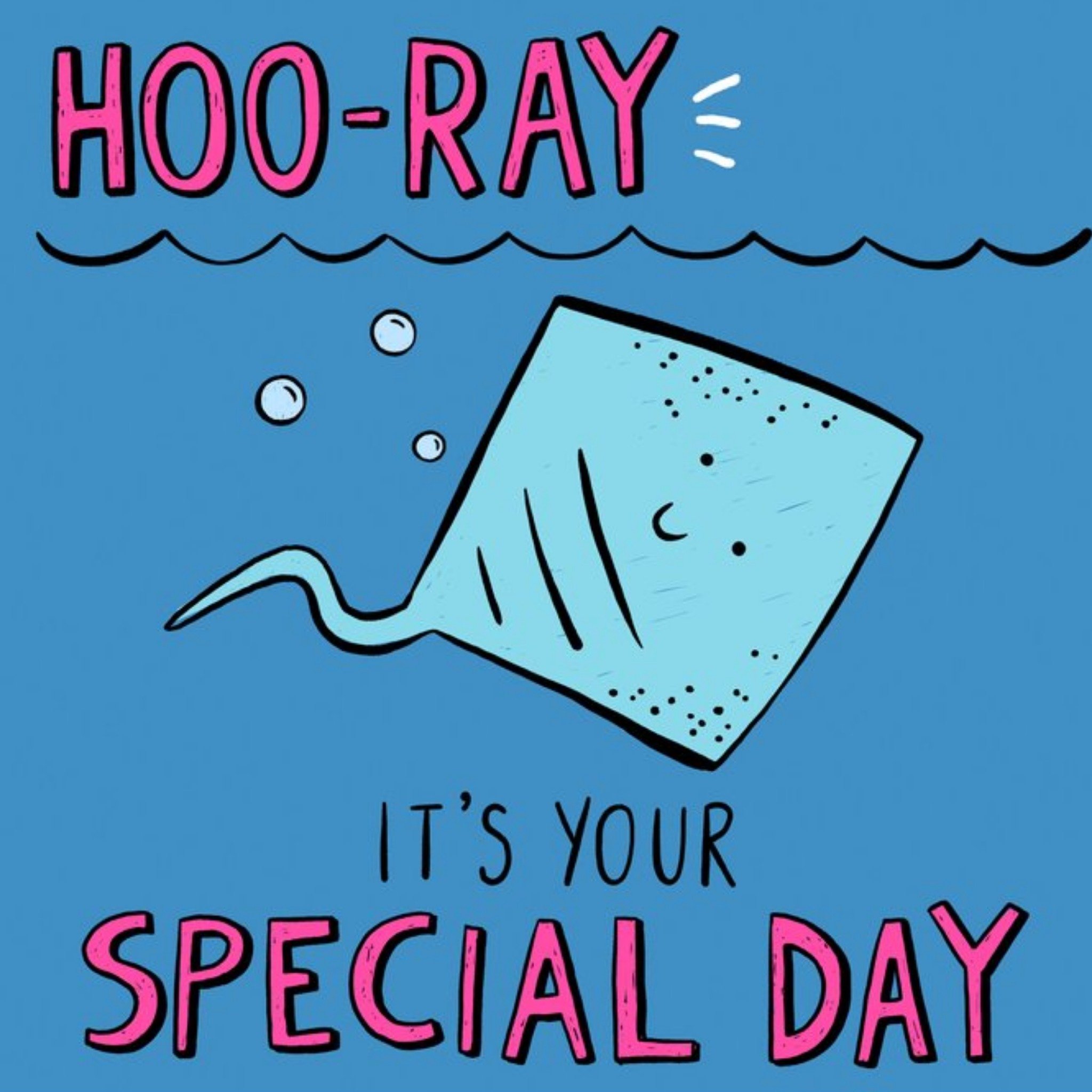 Moonpig Hooray Its Your Special Day Sting Ray Card