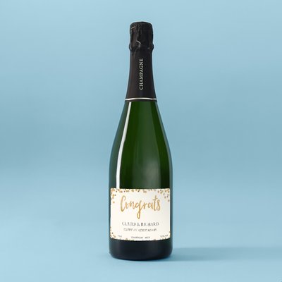 Personalised Happy Anniversary Champagne 75cl