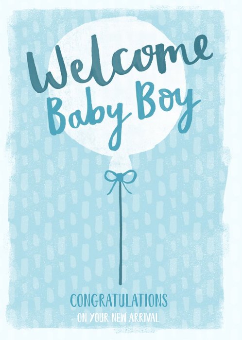 Welcome new baby boy Postcard