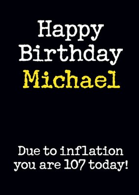 107 Today Funny Inflation Birthday Card