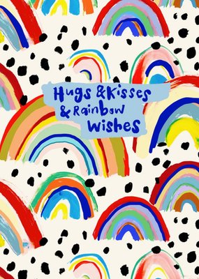 Eleanor Bowmer Hugs And Kisses And Rainbow Wishes Artistic Illustrated Card