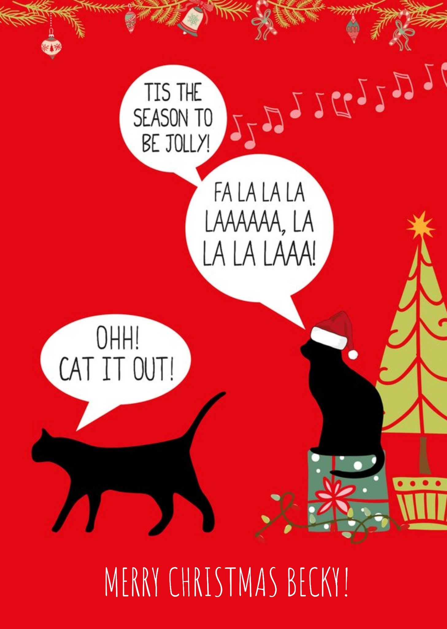 Moonpig Animal Crackers Cats Singing Tis The Season To Be Jolly Funny Christmas Card