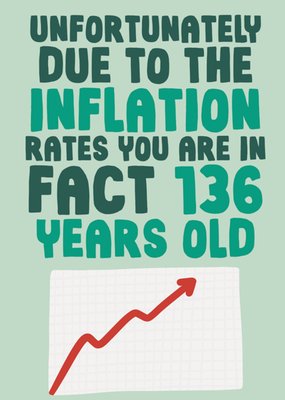 Due To The Inflation Rates You Are In Fact 136 Years Old Birthday Card