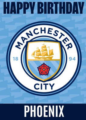 Manchester City FC Club Crest Birthday Card