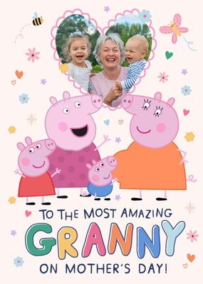 Peppa Pig Amazing Granny Photo Upload Mother's Day Card