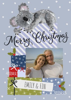 Okey Dokey Design Artistic Illustration Koala Australia Christmas Card