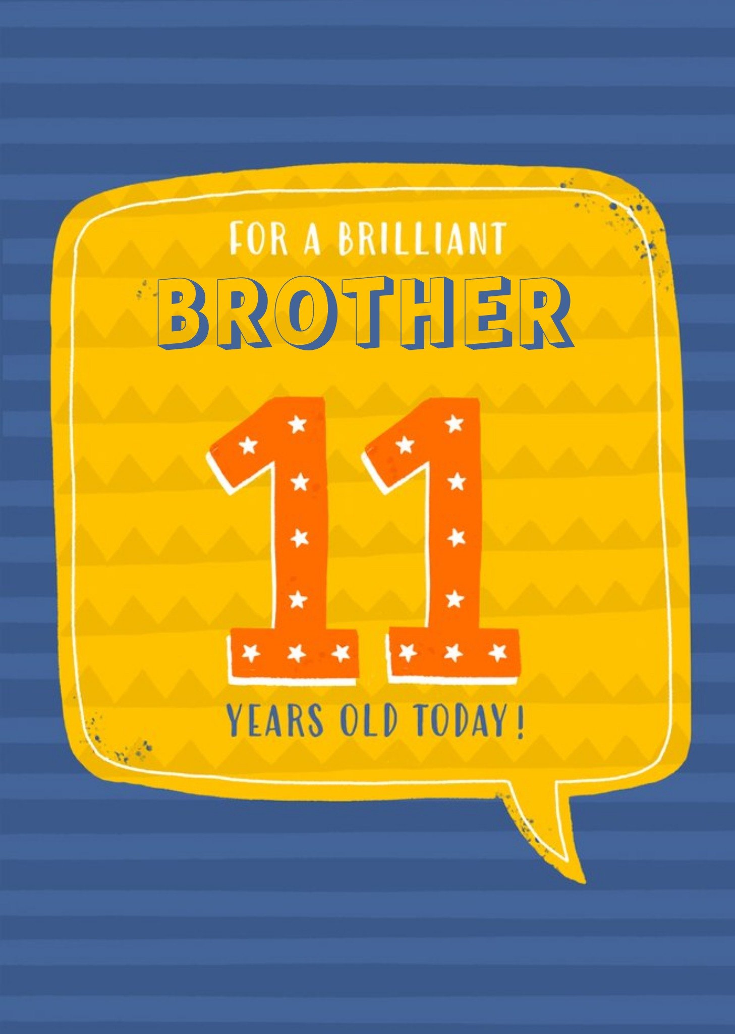 Moonpig For A Brilliant Brother 11 Today Typographic Birthday Card