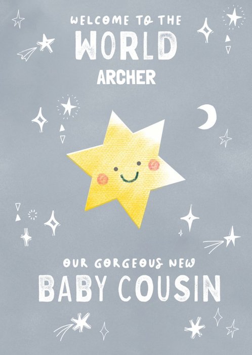 Welcome To The World Cousin Cute New Baby Card