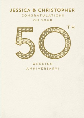 Pigment Congratulations 50th Wedding Anniversary Card 