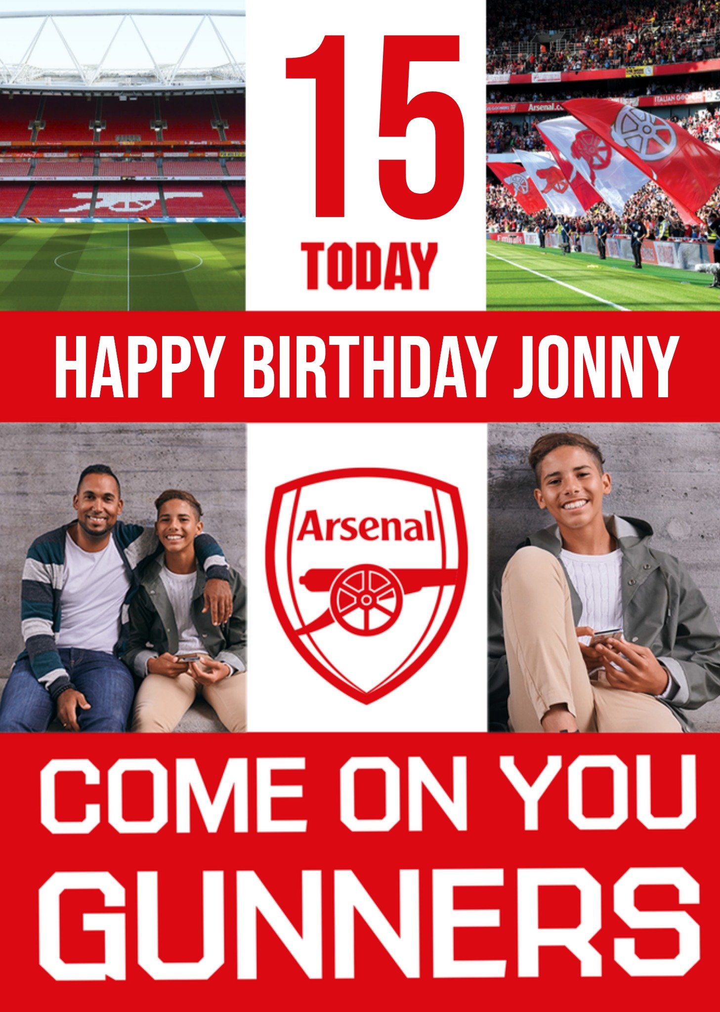 Moonpig Arsenal Fc Photo Upload Birthday Card