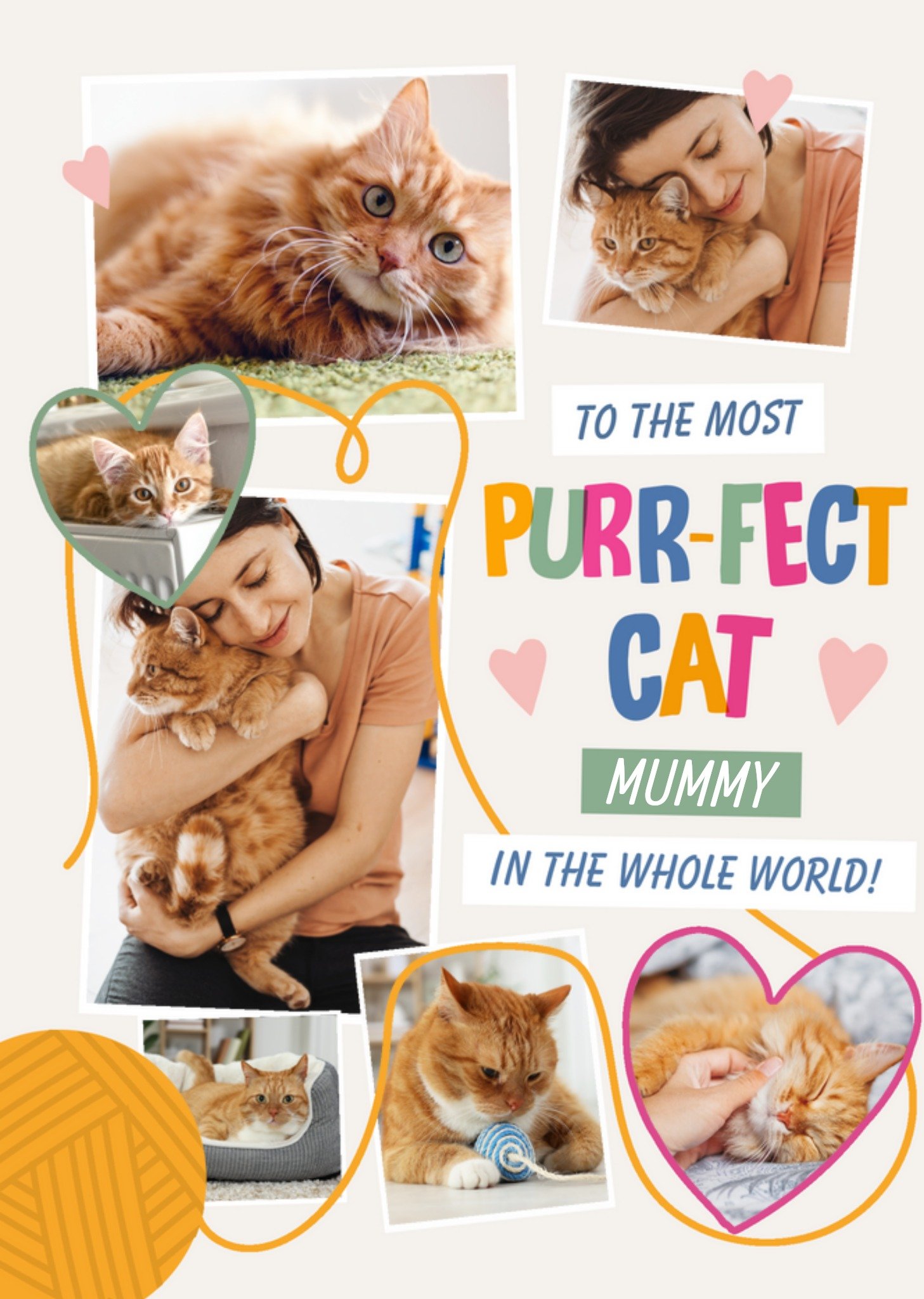 Moonpig Most Purrfect Cat Mummy In The World Photo Upload Card, Large