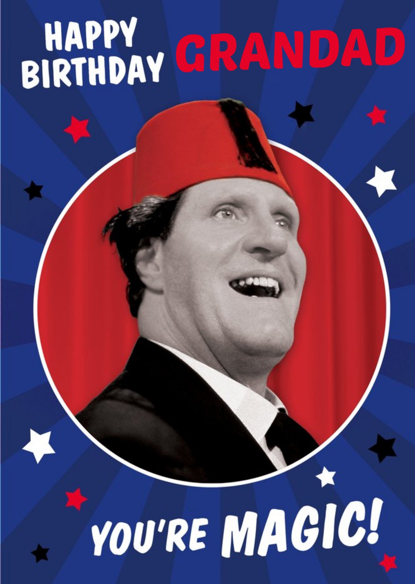 Moonpig Funny Danilo Tommy Cooper Magic Grandad Birthday Card