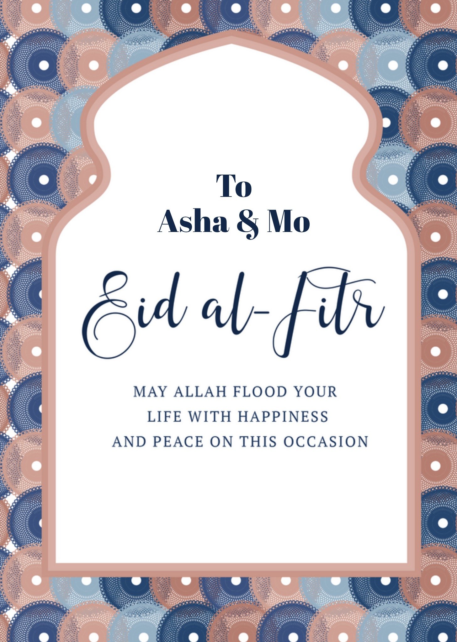 Eastern Print Studio Mandala Eid Al Fitr Card, Large