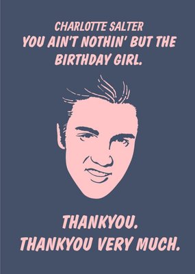 Jerry Tapscott Elvis Birthday Card