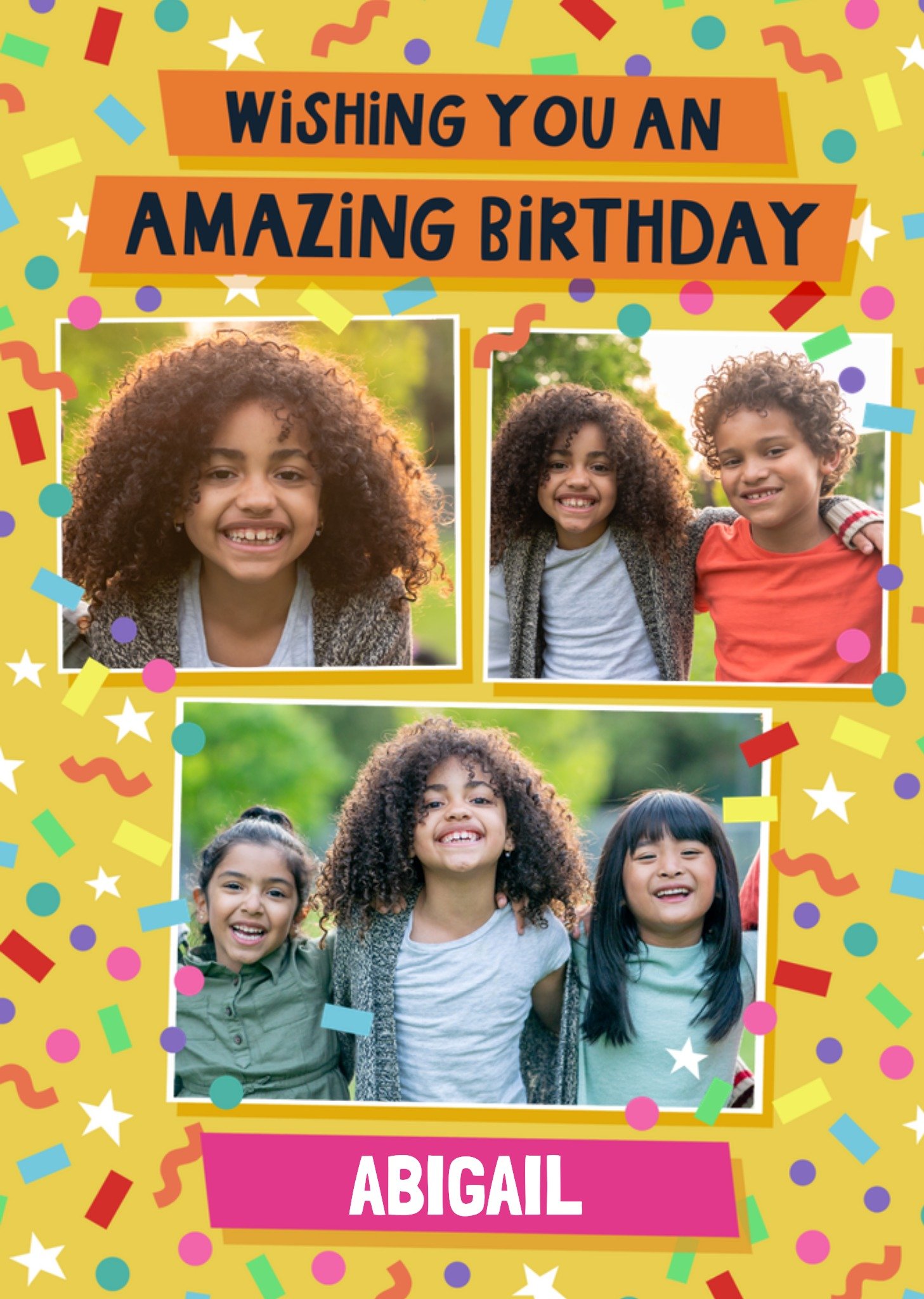 Moonpig Wishing You An Amazing Birthday Photo Upload Card