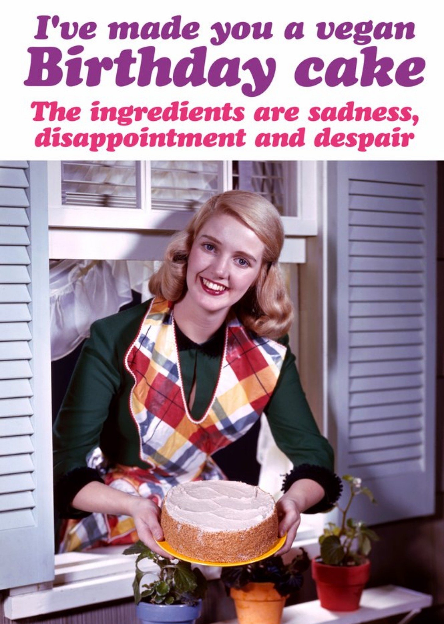 Other Dean Morris Vegan Birthday Cake Sadness Disappointment Despair Birthday Card