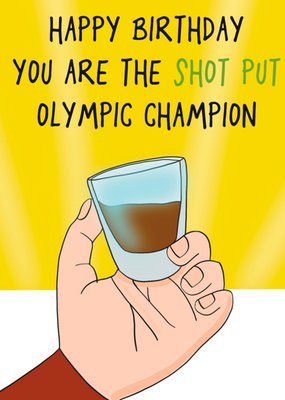 Shot Put Olympic Champion Birthday Card