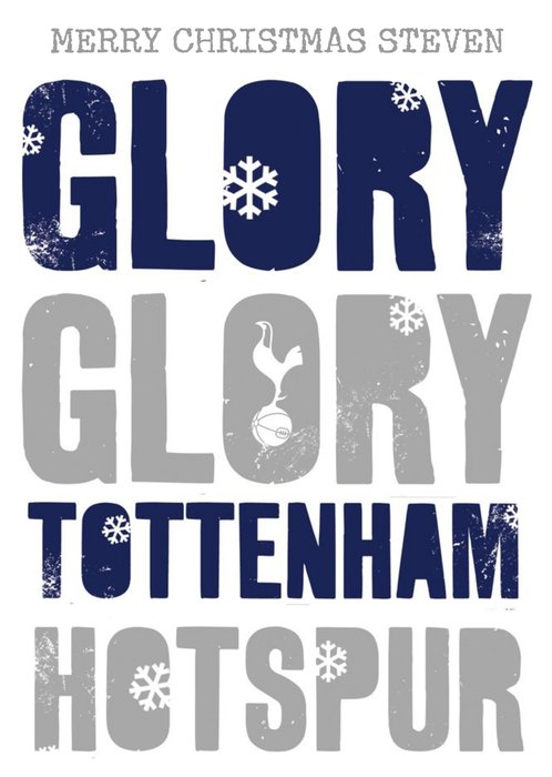 Tottenham Hotspur FC Glory Glory Tottenham Christmas Card