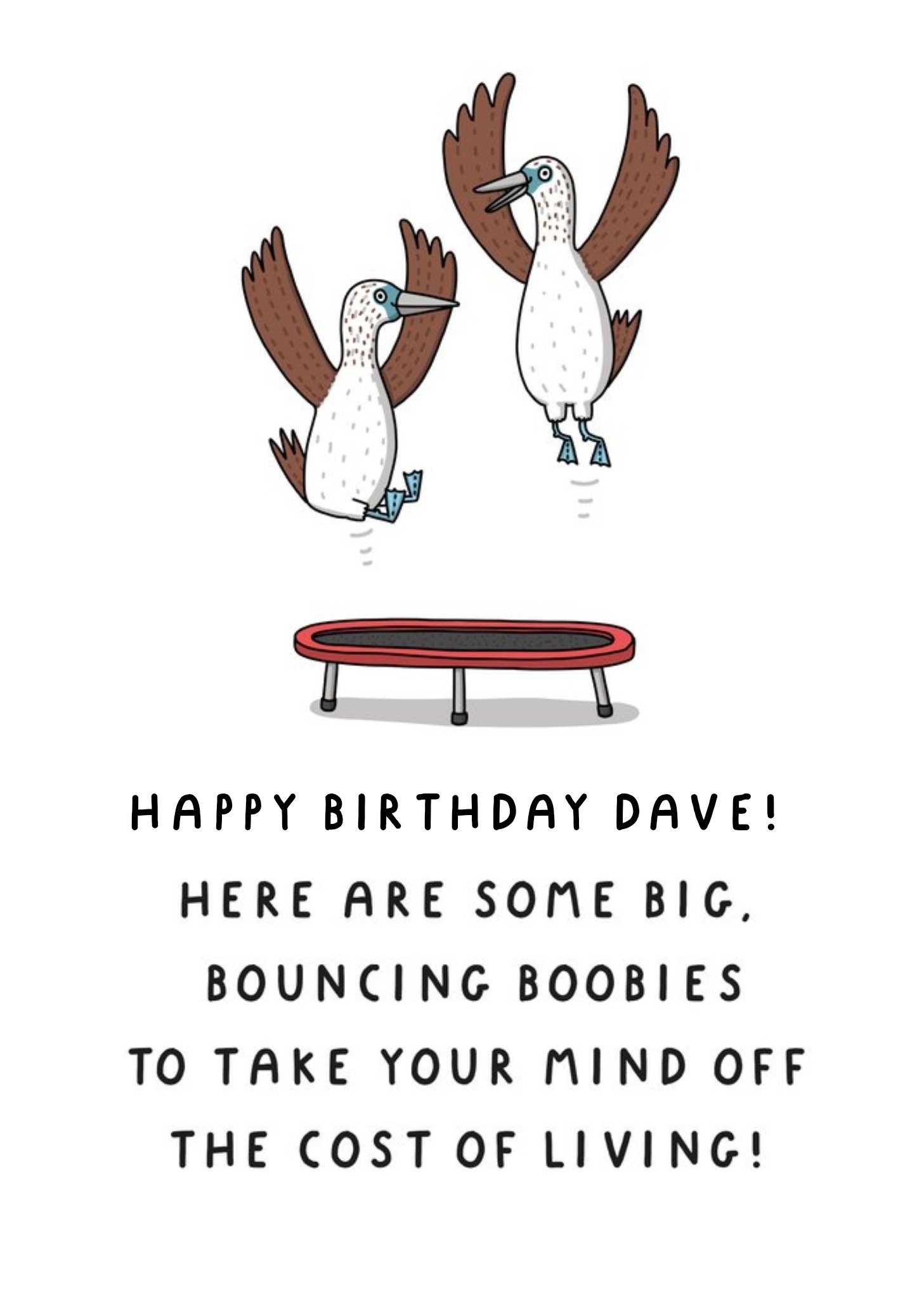 Moonpig Bouncing Boobies Card