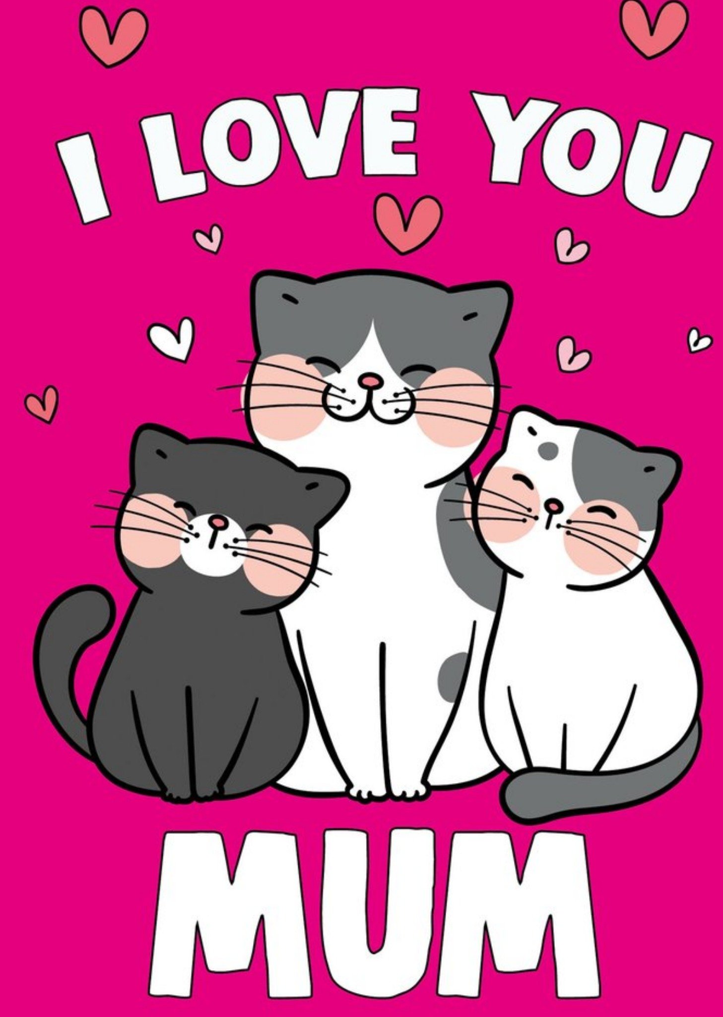 Moonpig Cheeky Chops Spoof I Love You Mum Cats Card