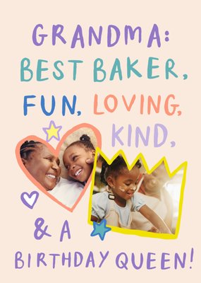 Best Baker Photo Upload Grandma Birthday Card