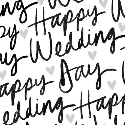 Happy Wedding Day Typography Card