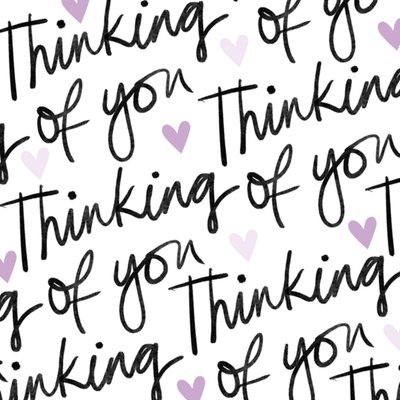 Thinking Of You Typographic Card
