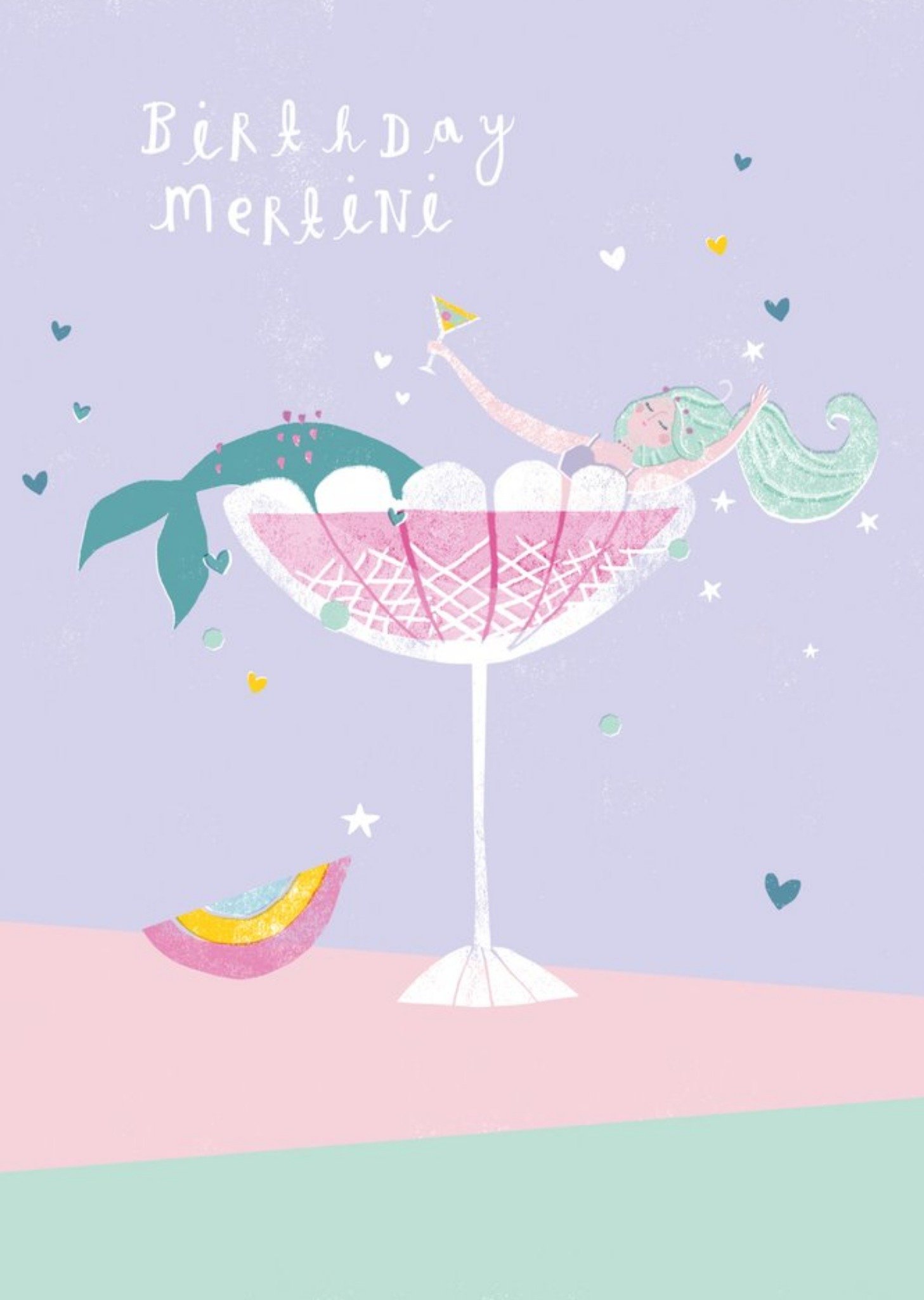 Moonpig Birthday Mertini Funny Cocktail Mermaid Card
